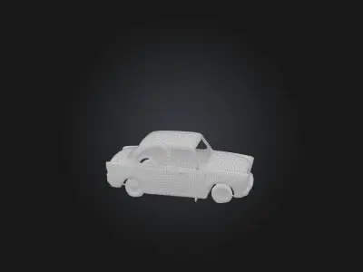 Rusted Car Frame Low-poly 3D model