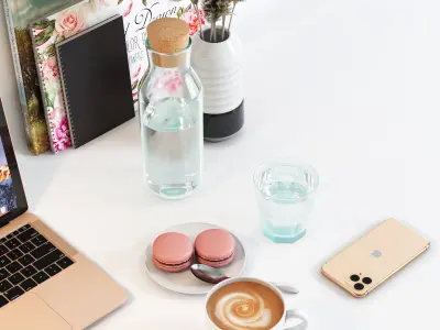 Decorative Set Workspace for Girls 3D model