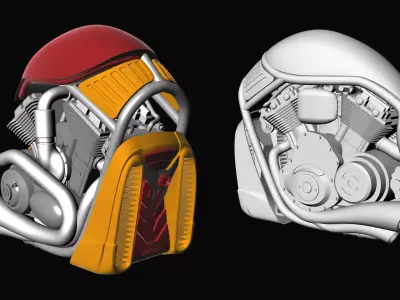 Car Engine 3D model 2