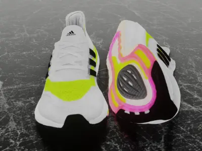 ADIDAS ULTRA BOOST 2021 3D SHOES Low-poly 3D model