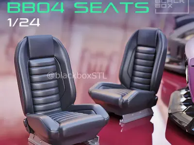 Short Seat BB04 FOR DIECAST AND MODELKITS 1-24th 3D print model