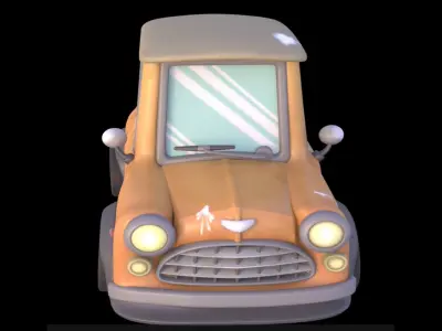 Cars Cartoon Low-poly 3D model