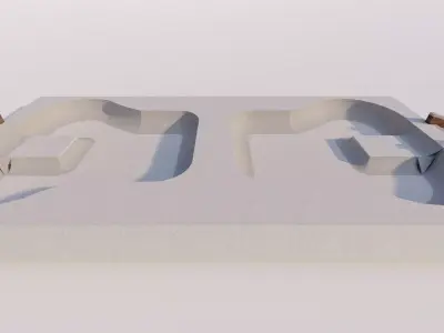 Skatepark-Skate Park PACK 3D model buy