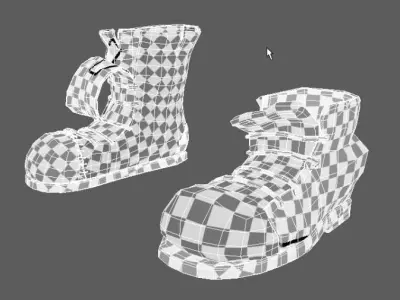 Boots pair of 3D model