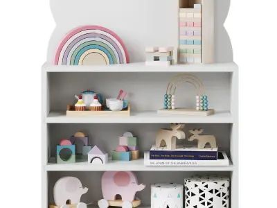 Bear and Cloud Shape Storage Unit by Minime 3D model