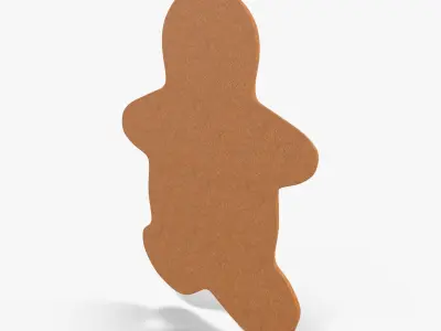Gingerbread Cookie 8 Low-poly 3D model