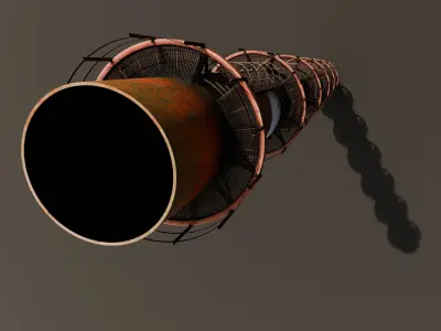 Industrial chimney 3D model