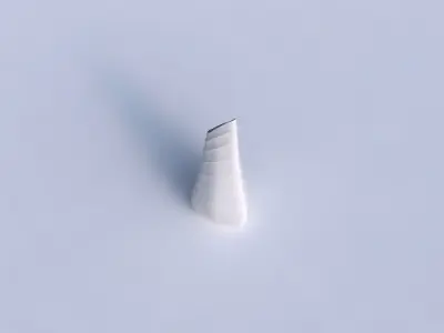 Vase puffy tipped triangle with small horizontal sections 3D print model