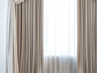 Set 09 Curtains 3D model