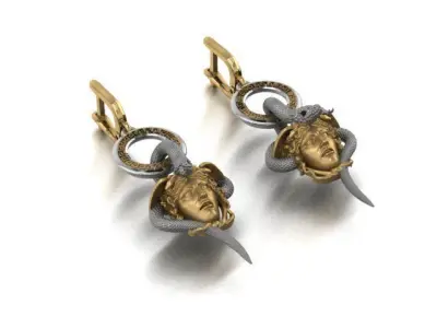 Snake Earrings 3D print model