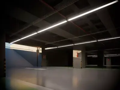 Car Park Low-poly 3D model