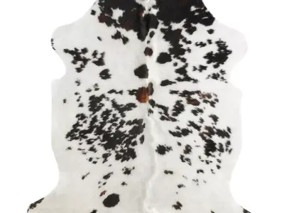 Black and White Cowhide Rug B6159 3D model