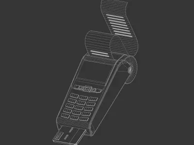 Simple Low Poly Isometric Debit Card EDC Low-poly 3D model