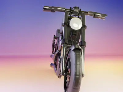 Vintage Cruiser Motorcycle  3D model