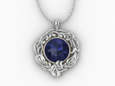 luxury pendant - locket 3D print model