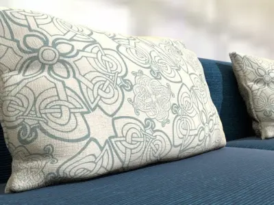 Sofa-armchair modern living room furniture sets 3D model