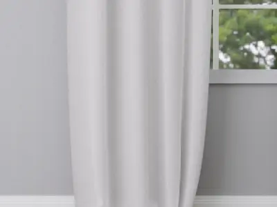 Curtain - Belgian Linen Blackout - Blender  Free 3D model