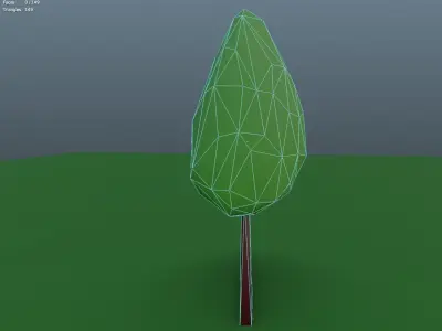 Leaf Tree Asset Free low-poly 3D model