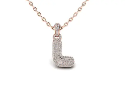 Alphabet Bubble L 3D print model