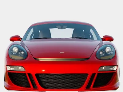 RUF 3400K 2011 Based on Porsche Cayman Type 987 Low-poly 3D model