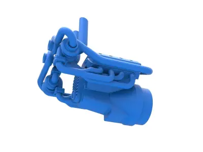 Quad turbo V8 Engine Scale 1 to 25 3D print model