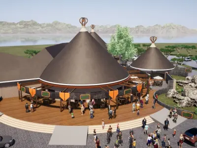 Cultural entertainment Restaurant and Bar 3D model