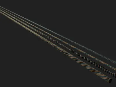 Four pieces of rope 3D model