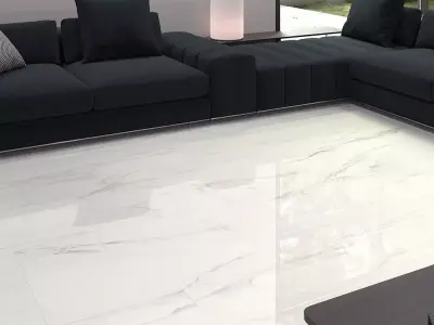 White Marble Wall Slab 3D Model  Texture