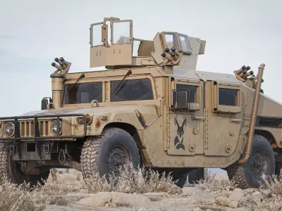 Hummer Humvee M1151 detailed military vehicle 3D model