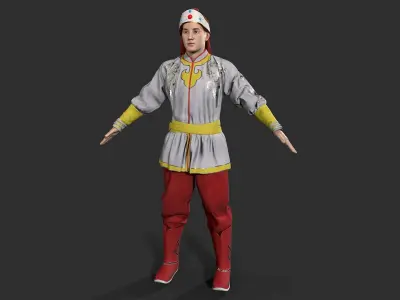 gongfu Low-poly 3D model