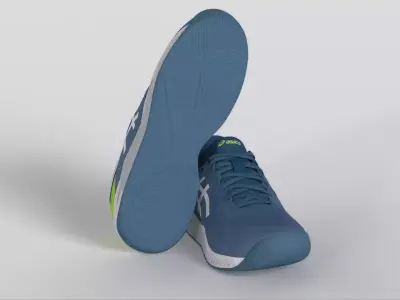 ASICS Mens Gel Challenger 13 Clay Sneaker Low-poly 3D model