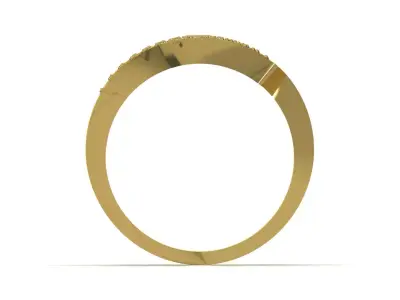 Pave Diamond Pointed Blade Statement stl Ring jr00274 3D print model
