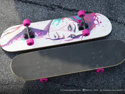 Realistic Skateboard  3D model