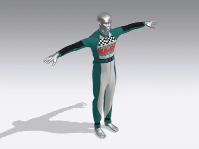 Racing Custom Driver Suits Low-poly 3D model