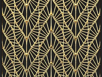 collection of golden lattice 3D model