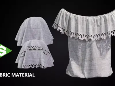 Fabric Material BG and Lace Texture