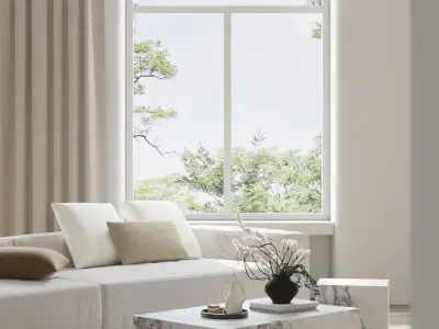 Mid Century interior scene  3D model