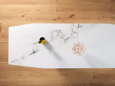 Origami 250 and 300 Dining Table 3D model