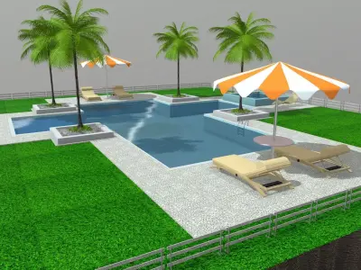 Swimming pool 3D model