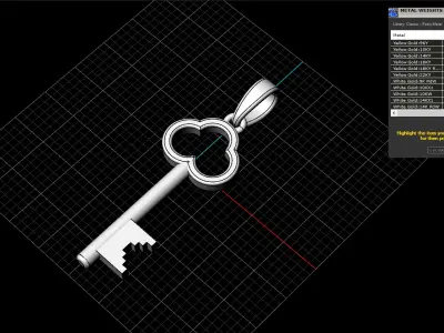 Key pendant model 954 3D print model