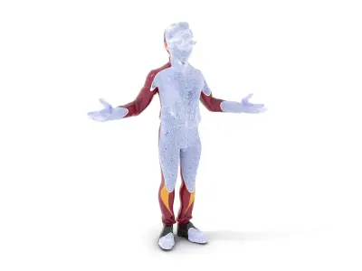 Stylish Male Character Rigged and Animated in Tracksuit Low-poly 3D model