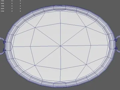 Copper Platter - PBR Low-poly 3D model