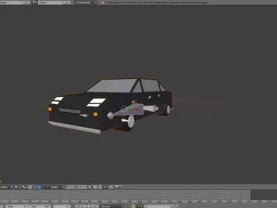 Low-Poly Limosine Rig Low-poly 3D model