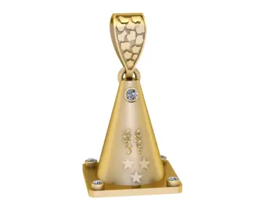 TRAFFIC CONE PENDANT 3D PRINTABLE MODEL  3D print model