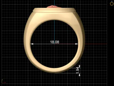 Elizabeth II Canadian Gold Coin ring printable jewelry 3D print model