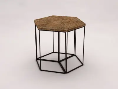 SIDE TABLE---Parallelogram built-in 3D model
