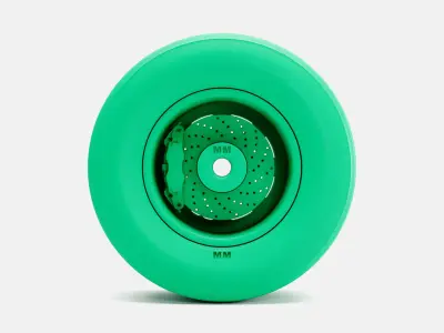 15x10 Minilite Wheel Goodyear Polyglas L60-15 Tire 3D print model