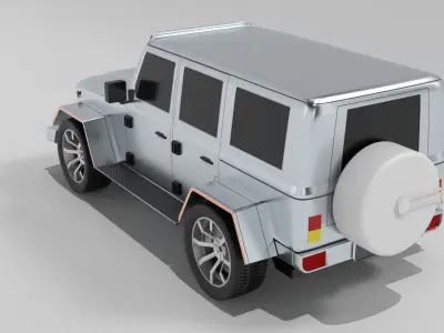 Overland Vehicle Low-poly 3D model