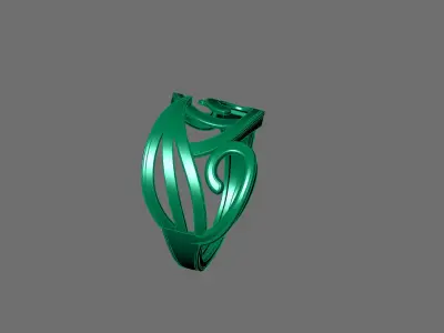 Women Ring Plain Ring Ready STL 3DM Models Womens Rings 3D print model 66