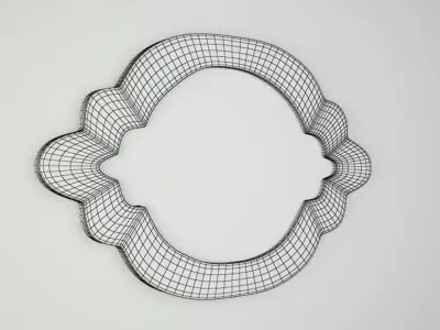 Natural Wood Mirror by ZARA HOME 3D model